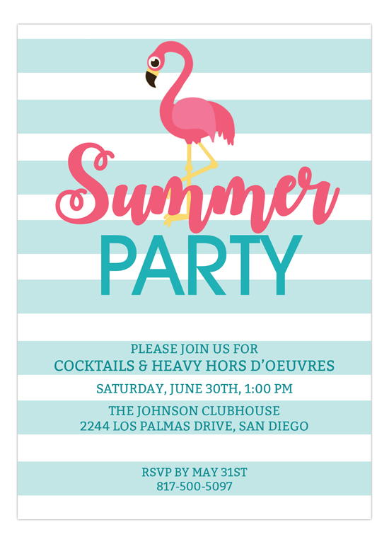 NP57PY1828-Pink-Flamingo-Summer-Party-Invitations How To Throw The Most Epically Tropical Summer Party of 2018