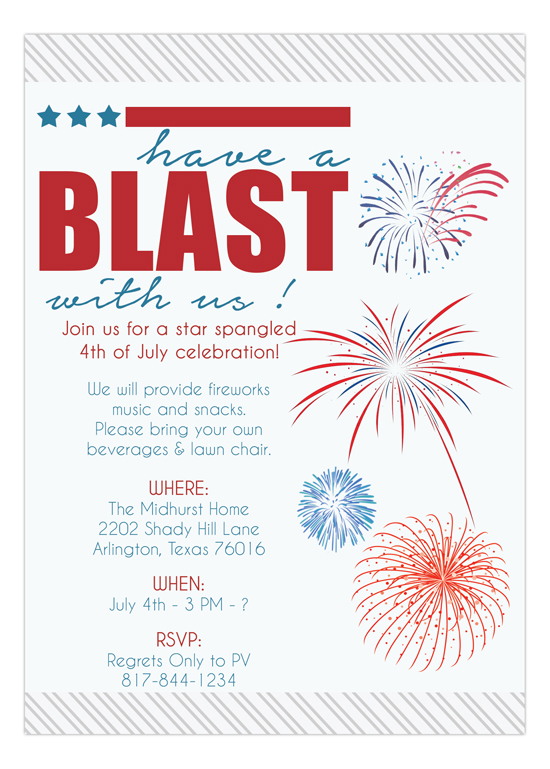 NP57PY1830-Have-A-Blast-Fireworks-Party-Invitations How To Throw A Memorable July 4th Backyard BBQ Party