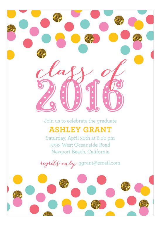 PDDD-NP57GD1309 Graduation Party Invitations