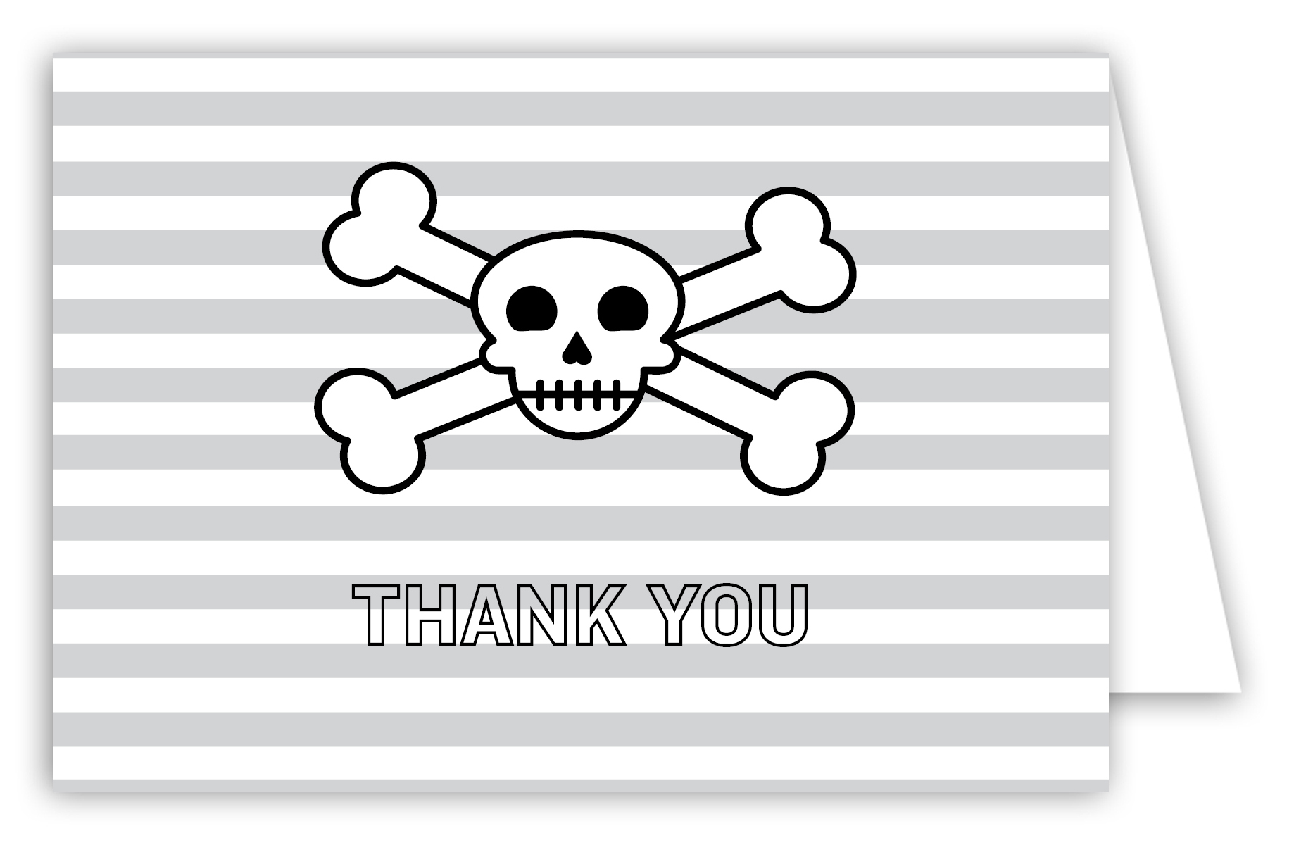 Skull and Crossbones Note Card