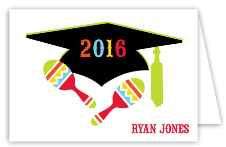 Fiesta Grad Folded Note Card