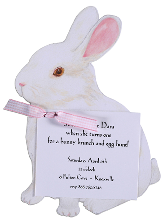 a-bunny-invitation-with-pink-ribbon-slc-ss02pinkribbon Thinking Outside The Box With Sarah LeClere Invitations