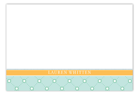 A Colorful Easter Aqua Flat Note Card