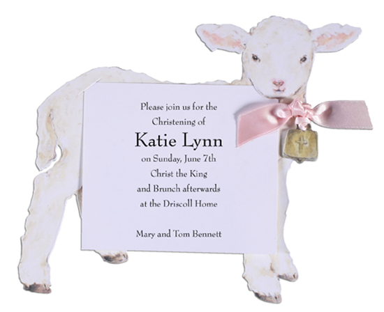 a-lamb-with-pink-ribbon-slc-ss15-2pinkribbon Baby Shower Invitations