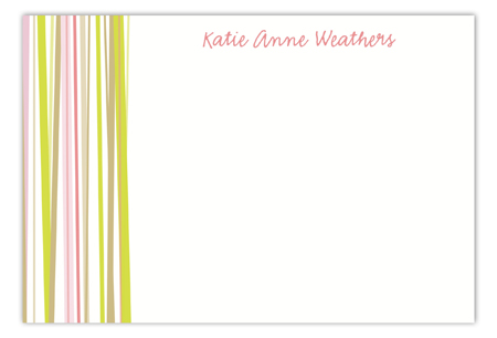 Abstract Stripes Flat Note Card