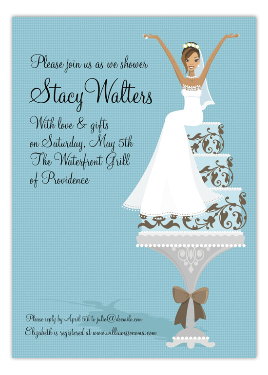 african-american-blue-cake-bride-invitation-dm-in180 African American Bridal Shower Invitations