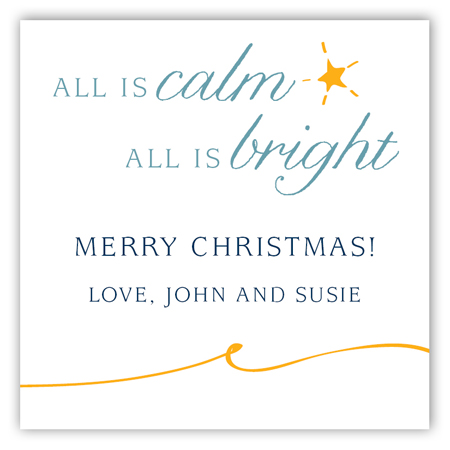 All is Bright Square Sticker