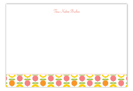 Apples and Oranges Flat Note Card