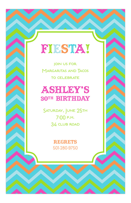 aqua-chevron-fiesta-invitation-sldd-np58-part-20150 Party Invitations