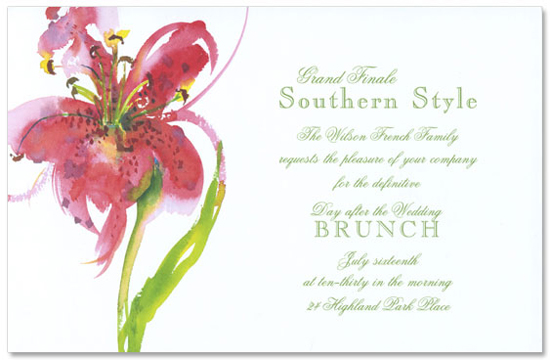 Asiatic Lily Invitation