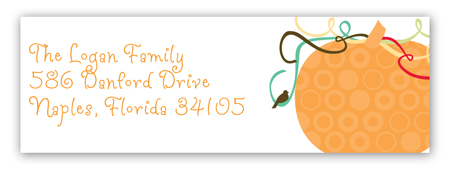 Autumn Pumpkin Address Label