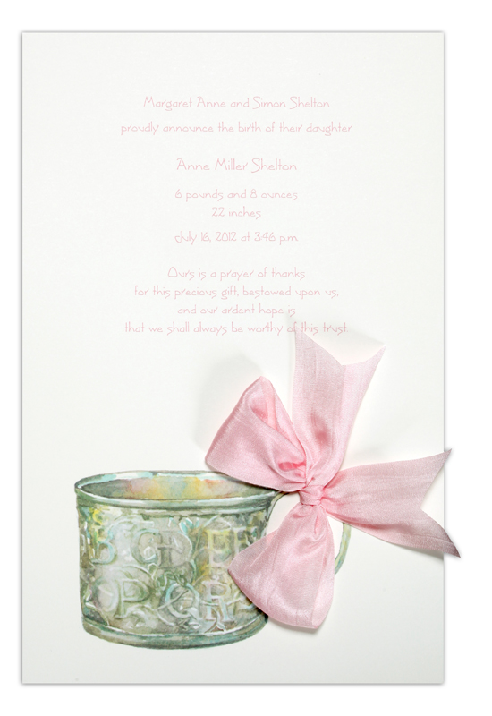 Baby Cup Pink Invitation