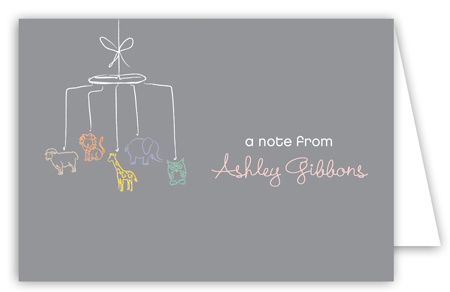 Baby Shower Mobile Neutral Note Card