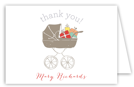 Baby Shower Stroller Neutral Note Card