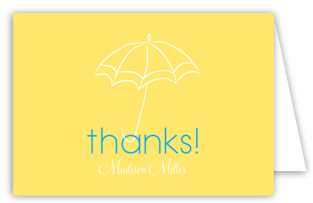 Baby Shower Umbrella Boy Note Card