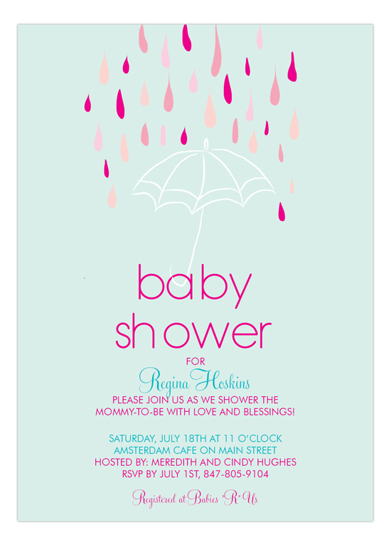 umbrella baby shower invitations