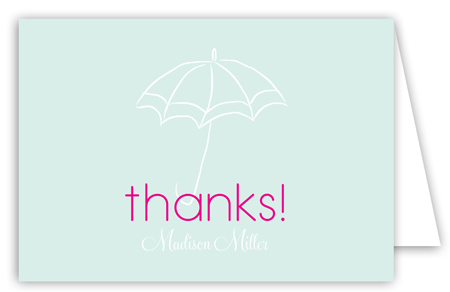 Baby Shower Umbrella Girl Note Card