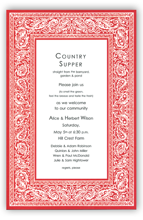 Bandana Red Invitation