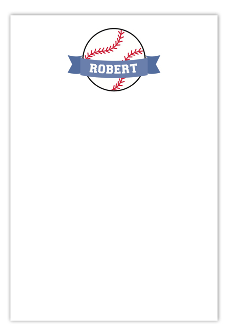 Baseball Banner Flat Note Card