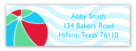 Beach Ball Address Label