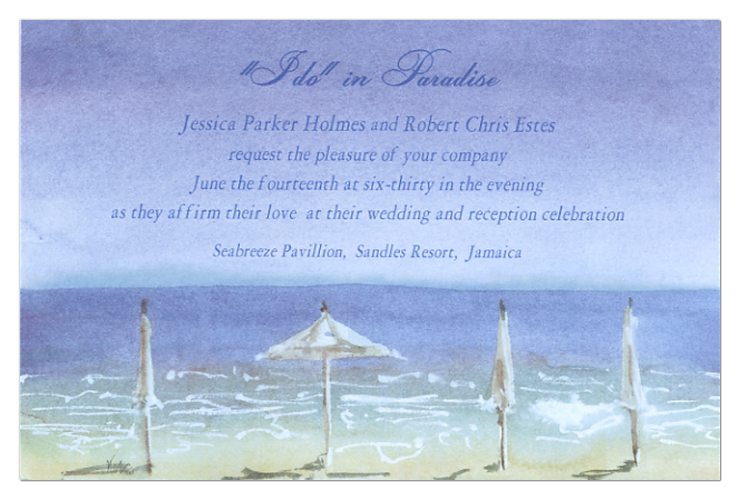 Beach Shade Invitation