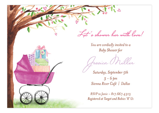 beautiful-bassinet-pink-invitation-bmdd-np57bs1304bmdd Twin Baby Shower Invitations