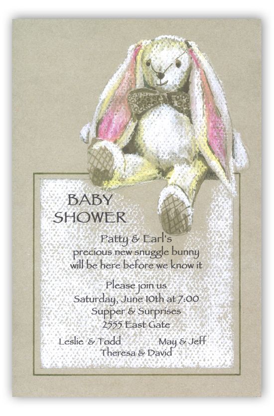 beige-bunny-invitation-ob-3972 Peter Rabbit Baby Shower