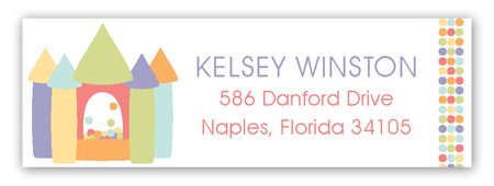 Birthday Bounce Pastels Address Label