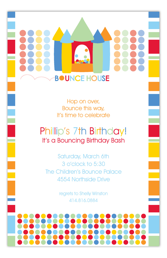 Birthday Bounce Primary Invitation