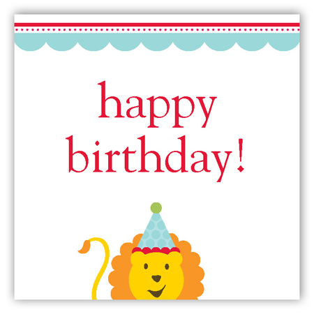 Birthday Lion Gift Tag