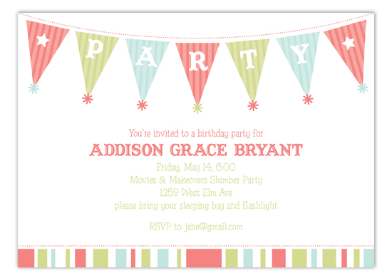 Birthday Party Banner Invitation