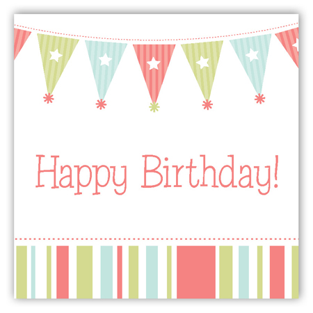 Birthday Party Banner Square Sticker