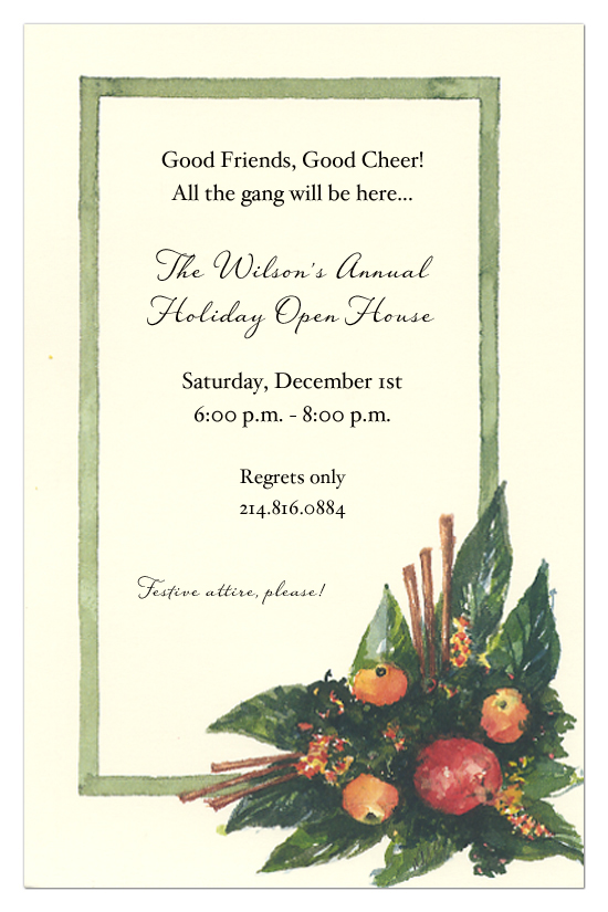 Bittersweet and Cinnamon Holiday Invitations