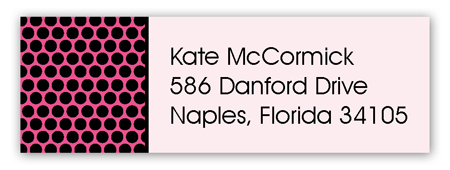 Black Polka Dot Undies Address Label