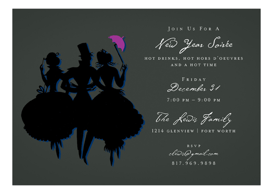 Black Savvy Party Invitation