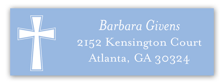 Blue Cross Banner Address Label