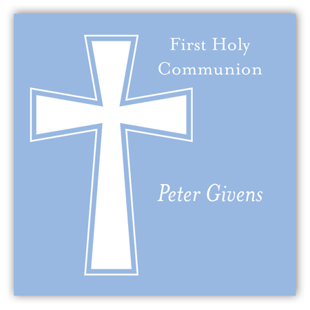 Blue Cross Banner Square Sticker