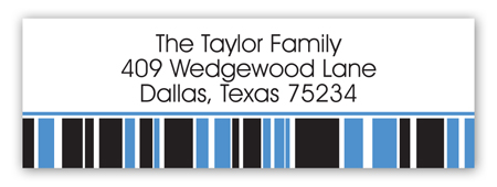 Blue Graduation Year Address Label