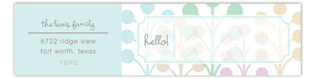 Blue Hello Envelope Wrap