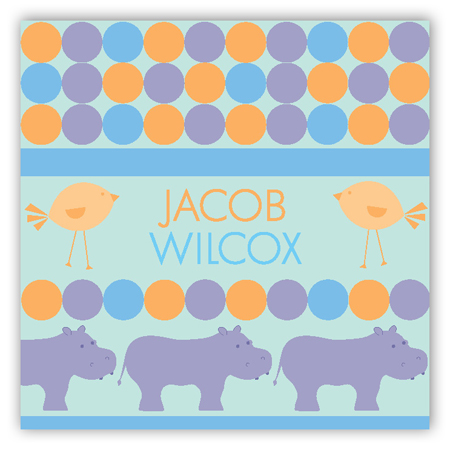 Blue Hippos Gift Tag