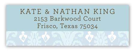 Blue Ikat Address Label