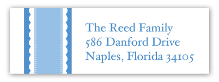 Blue Scallops Address Label