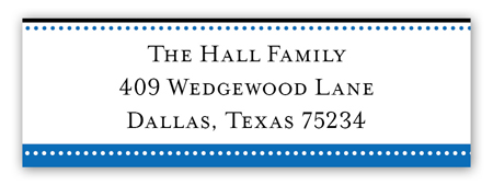 Blue Senior Seal Address Label