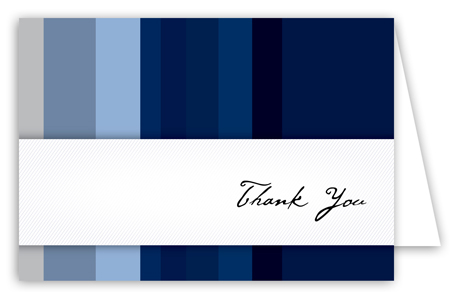 Blue Stripes Note Card