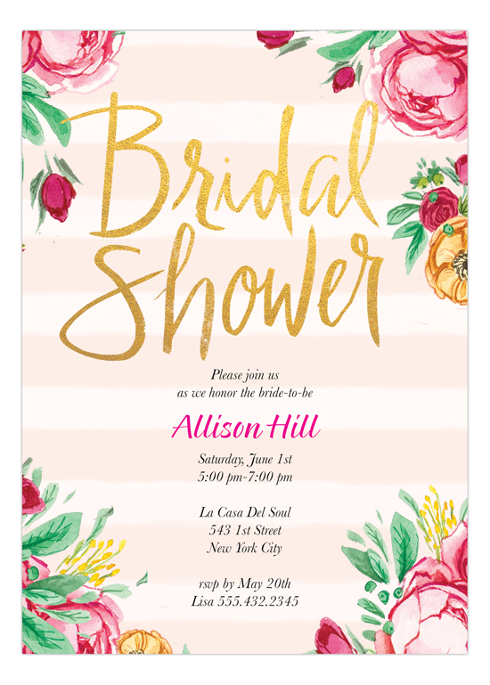 Cute and Modern Bridal Shower Invitations