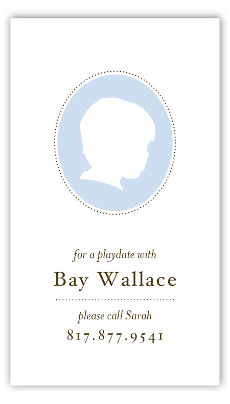 Boy Silhouette Calling Card