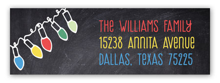 Bright Lights Chalkboard Address Label