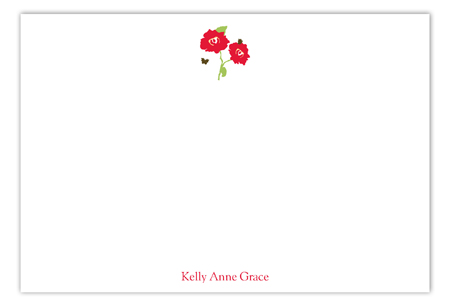 Bright Poppy Flat Note Card