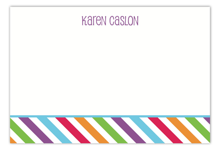 Bright Stripes Flat Note Card