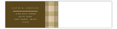 Brown Glen Plaid Envelope Wrap